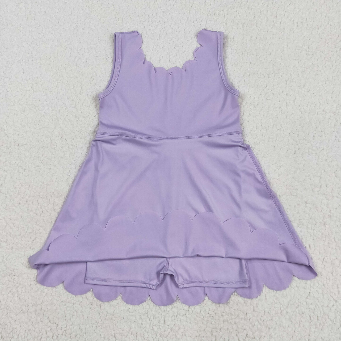 Baby Girl Sleeveless Purple Yoga Active Knee Length Dress RTS
