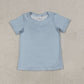 Baby Boys Kids Short Sleeves Baseball Blue Tee Shirt Tops RTS