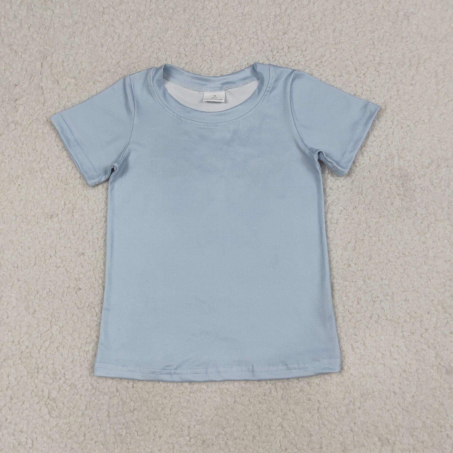 Baby Boys Kids Short Sleeves Baseball Blue Tee Shirt Tops RTS