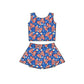 ( Moq 5 ) Preorder Baby Girls Kids Bows Stars Tops Skirt Shorts Yoga 4th of July Set