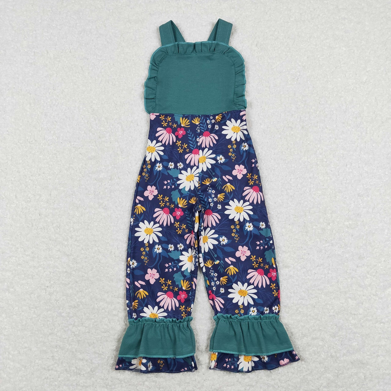 SR0964 Baby Girl Sleeveless Floral Pants Jumpsuit