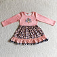 Sibling Girls Kids Long Sleeves Embroidery turkey Shirt Romper Dress Set Fall Clothes RTS