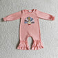 Sibling Girls Kids Long Sleeves Embroidery turkey Shirt Romper Dress Set Fall Clothes RTS