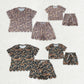 Sibling Baby Girls Adult Women Short Sleeves Camo Shirts Shorts Scallop Sets Summer Clothes RTS