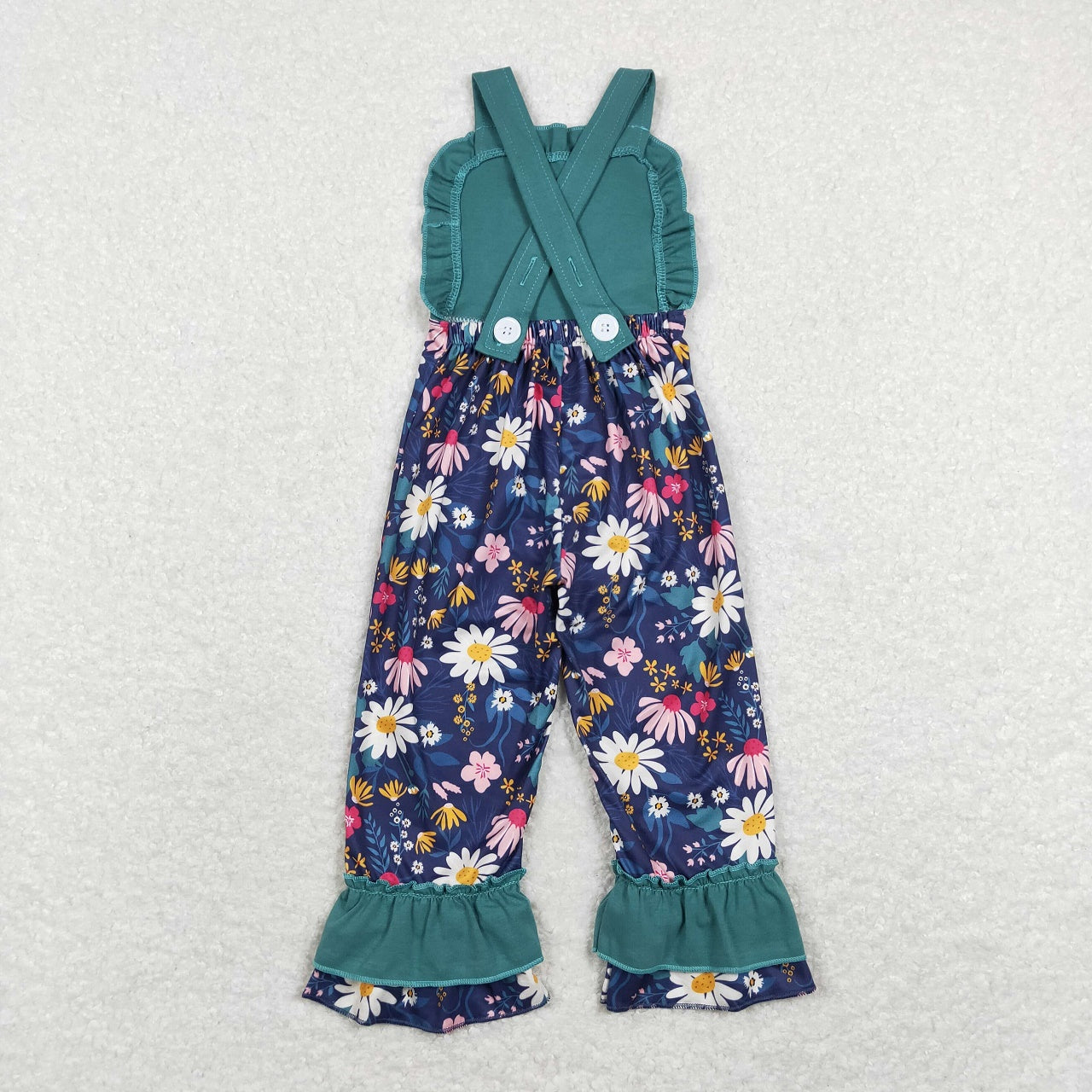 SR0964 Baby Girl Sleeveless Floral Pants Jumpsuit