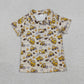 Baby Boys Toddler Short Sleeves Excavator Polo Shirt Tops RTS
