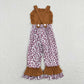 SR0965 Baby Girl Sleeveless Leopard Pants Jumpsuit