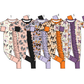 ( Moq 5 Each Style ) Sibling Baby Girls Infant Halloween Bows Ruffle Zipper Footie Sleeper Rompers Clothes