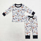 Baby Boys Long Sleeves Halloween Dogs Shirt Pants Pajamas Set