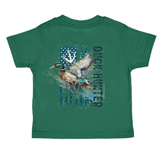 Baby Boy Summer Short Sleeves Duck Green Shirt