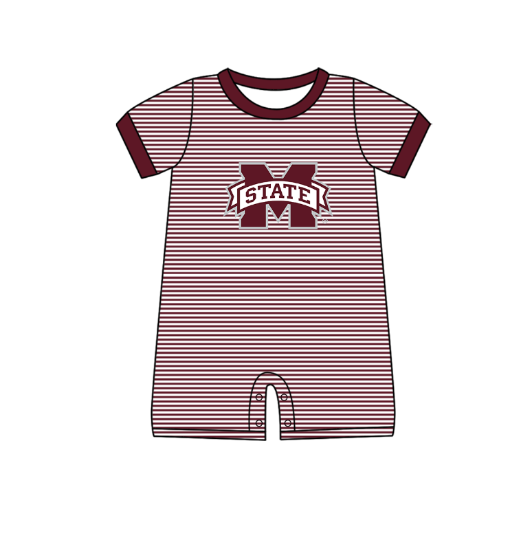 ( Moq 5 Each Style ) Baby Boys Girls Kids M Stripes Team Sibling Rompers Sets