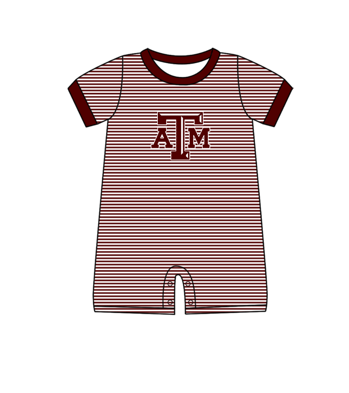 ( Moq 5 Each Style ) Baby Boys Girls Kids ATM Stripes Team Sibling Rompers Sets