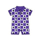 ( Moq 5 Each Style ) Baby Boys Girls Toddler Bows Team Sibling Shorts Dress Shirt Purple Set Clothes