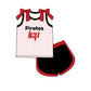 ( Moq 5 Each Style ) Sibling Baby Girls Kids Red Bows Team Shirt Sets Clothes