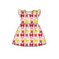 ( Moq 5 each style ) Baby Girl Toddler M Team Bows Sibling Dress Set