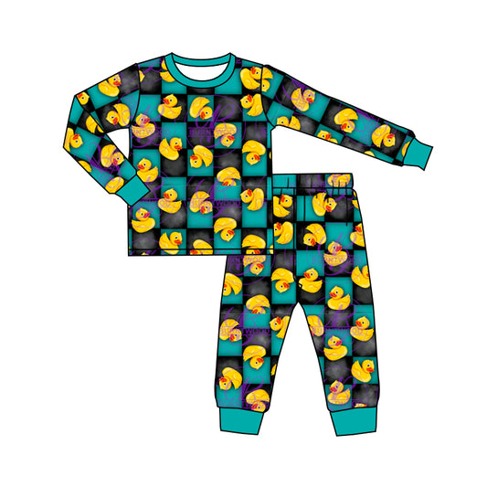 Baby Boy Long Sleeves Ducks Shirt Bell Pants Outfit Pajamas Moq 5