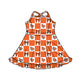 ( Moq 5 Each Style ) Baby Boys Girls Toddler Bows Team Sibling Shorts Dress Shirt Set Orange Clothes