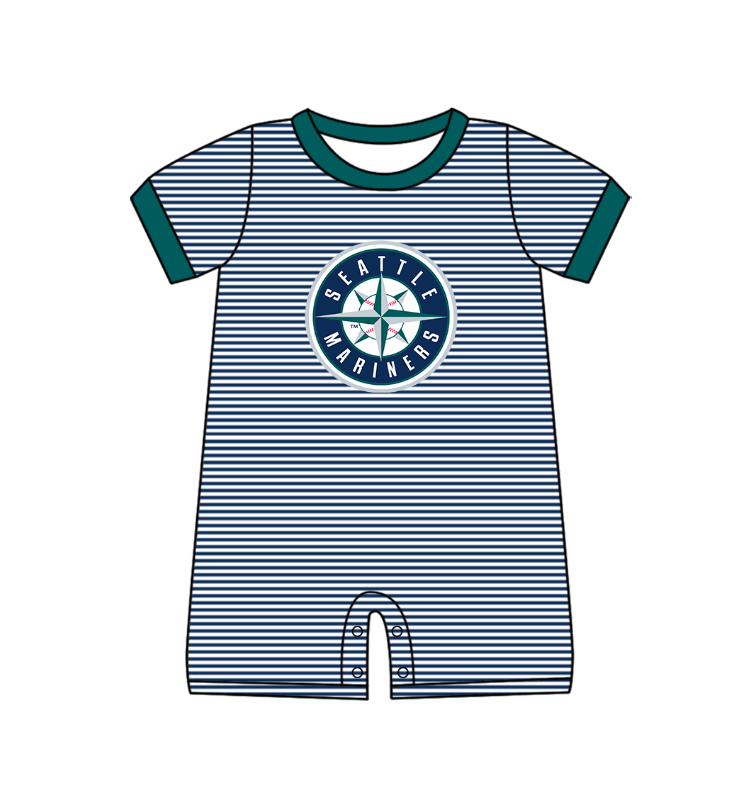 ( Moq 5 Each Style ) Baby Boys Girls Kids Team Sibling Green Stripes Rompers Sets