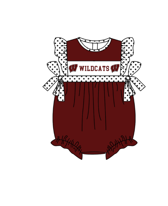 ( Moq 5 Each Style ) Baby Boys Girls Kids Short Sleeves Team Sibling Dark Red Romper Dress Set