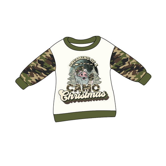 Baby Boy Long Sleeves Christmas Santa Camo Shirt