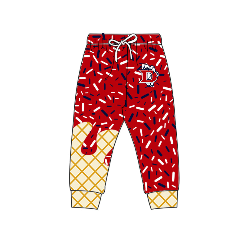 ( Moq 5 each style ) Baby Boy Girl Team Sibling Shirt Red Bows Cheer Dress Set 8.16