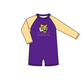 ( Moq 5 Each Style ) Baby Boys Girls Kids Team Sibling Purple Jumpsuits Sets Swimsuits