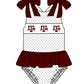 ( Moq 5 Each Style ) Baby Boys Girls Toddler Plaid Sibling Dark Red Shorts Sets Team Clothing