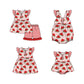 Baby Girl Short Sleeves Watermelon Stripes Hearts Sibling Romper Dress Clothes Set ( Moq 5 Each Design )