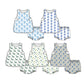 ( Moq 5 each style ) Baby Boys Kids Ducks Fish Deer Tops Bummie Shorts Sibling Clothes Sets
