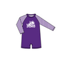 ( Moq 5 Each Style ) Baby Boys Girls Kids Team Sibling Jumpsuits Purple Sets Swimsuits
