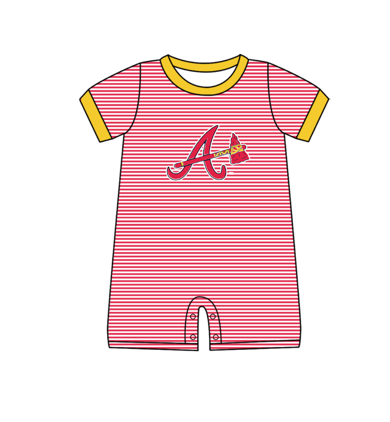 ( Moq 5 Each Style ) Baby Boys Girls Kids Team Sibling Red Stripes Rompers Sets