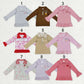 Sibling Baby Boys Girls Long Sleeve Embroidery Zipper Pullovers Shirts Tops RTS