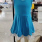 Preorder Baby Girl Sleeveless Yoga Active Lace Ruffle Blue Knee Length Dress（ No moq ）