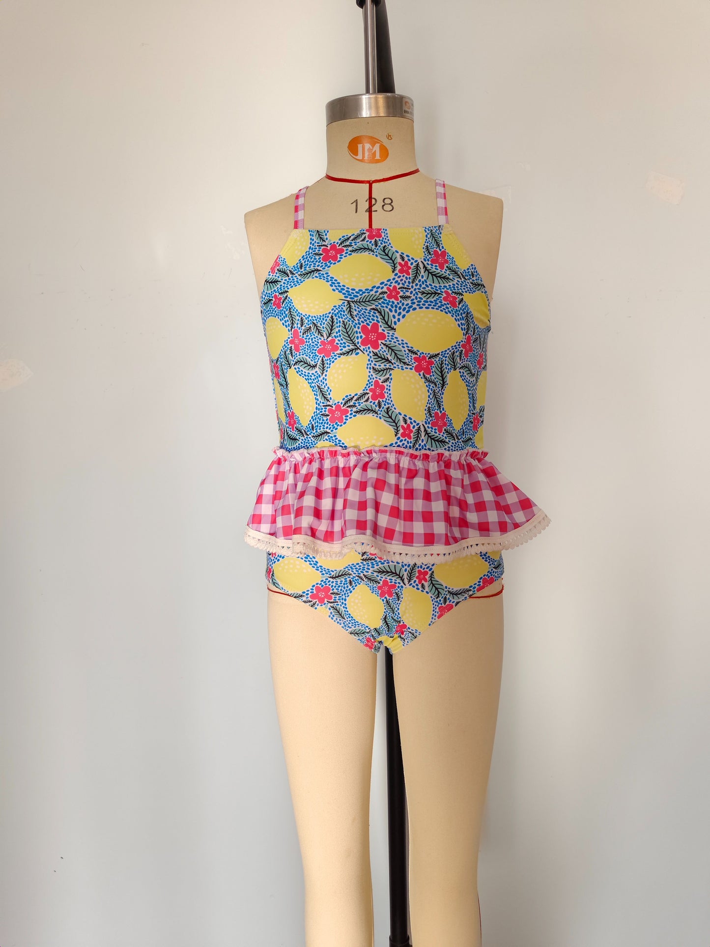 S0219 Baby Girl Lemon One Piece Summer Swimsuit