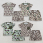 Sibling Baby Boys Kids Short Sleeves Deer Ducks Deer Shirts Camo Pockets Shorts Sets Hunting Clothes RTS