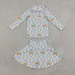 Baby Girls Kids Pumpkins Bows Zipper Shirt Skirt Shorts Yoga Active Set Fall Clothes RTS