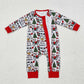 Baby Boy Infant Long Sleeves Christmas Cows Zipper Romper