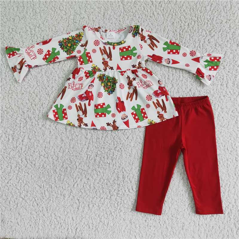 Baby Boy Girl Long Sleeves Christmas Sibling Pajamas Clothes Set