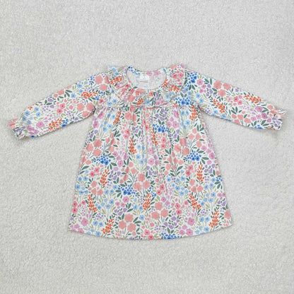 Baby Girl Long Sleeves Flower Sibling Romper Dress Clothes