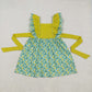 Promotion Baby Girl Short Sleeves Flower Ruffle Dress RTS