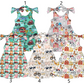 Baby Girl Toddler Bows Straps Farm Animals Sibling Dress ( Moq 5 Each Style ) 3.4