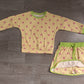 ( No moq ) Preorder Baby Girls Kids Long Sleeves Dots Shirt Skirt Shorts Yellow Set Clothes
