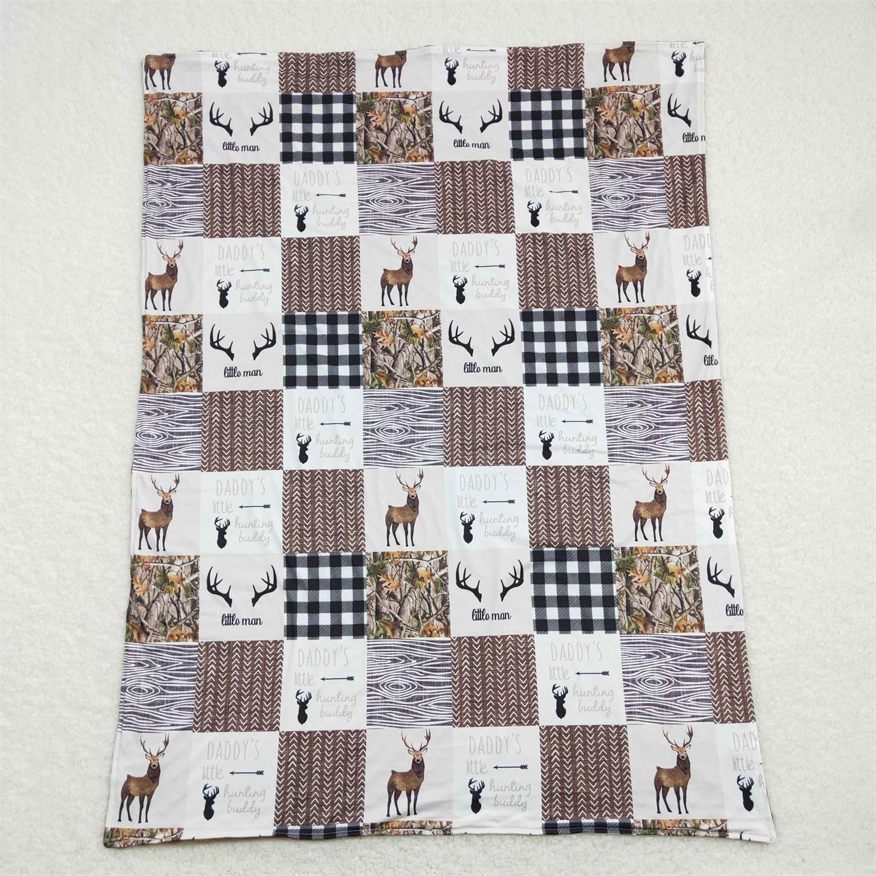 BL0104 Baby Boy Deer Daddy's Blanket