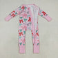 Baby Boy Girl Long Sleeves Christmas Red Green Bows Sibling Romper Pajamas Clothes Set RTS