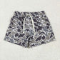 Baby Boy Girl Adult Dark Grey Camo Sibling Family Trunks Swimsuit RTS