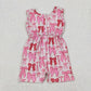 Baby Girl Adult Mommy and Me Pink Bows Pocket Lapel Buttons Shirt Shorts Sibling Pajamas Set