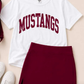 ( Moq 5 Each style ) Custom Girls Kids Short Sleeves Shirts Skirt Shorts Sets 6.19
