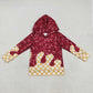 Baby Girl Long Sleeves Drips Hoodie Shirt Red Yoga Active Skort Team Set RTS