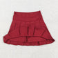 Baby Girl Long Sleeves Drips Hoodie Shirt Red Yoga Active Skort Team Set RTS