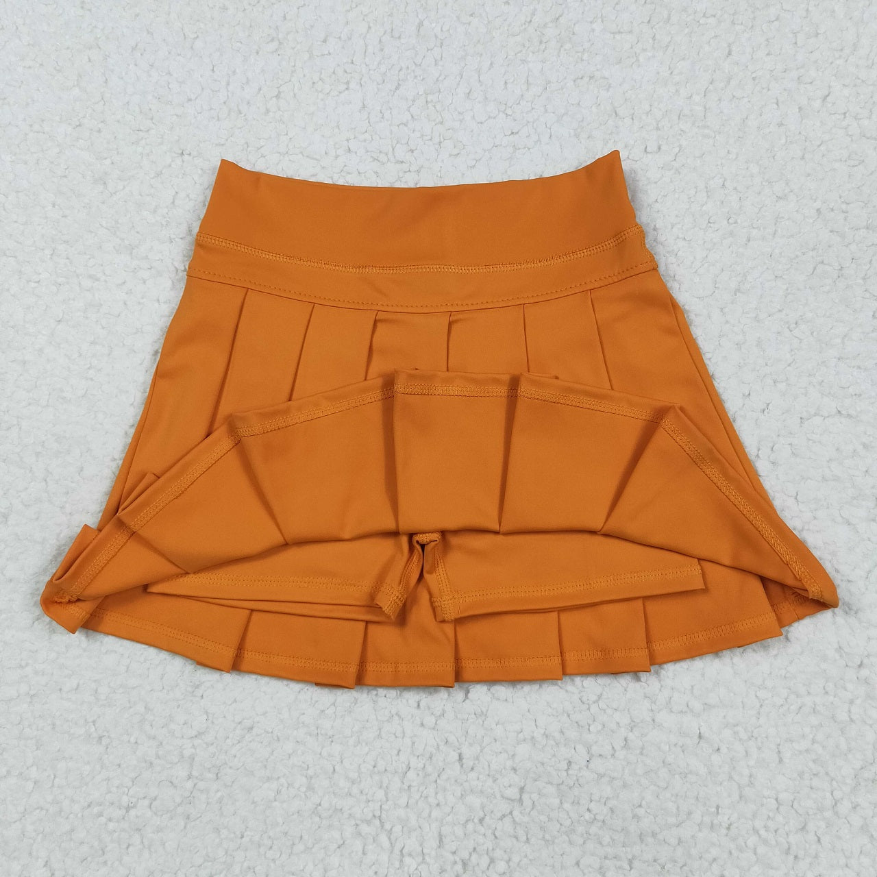 Baby Girl Long Sleeves Drips Hoodie Shirt Orange Yoga Active Skort Team Set RTS